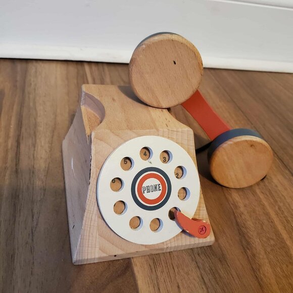 Hearth & Hand with Magnolia Wooden Toy Rotary Phone - Picture 2 of 4